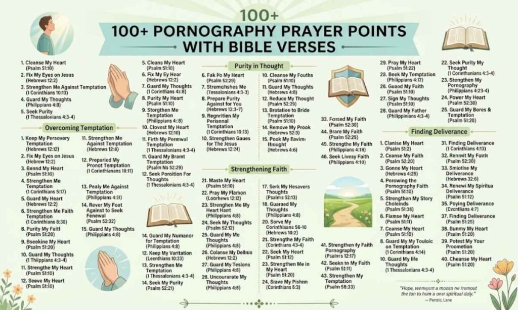 100+ Pornography Prayer Points With Bible Verses