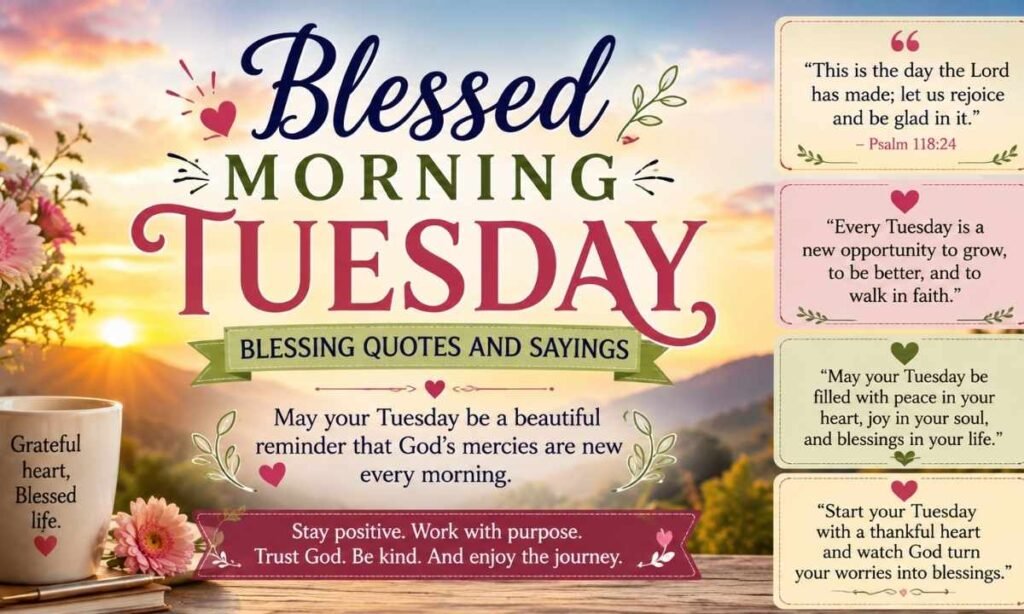 Blessed Morning Tuesday Blessing Quotes and Sayings