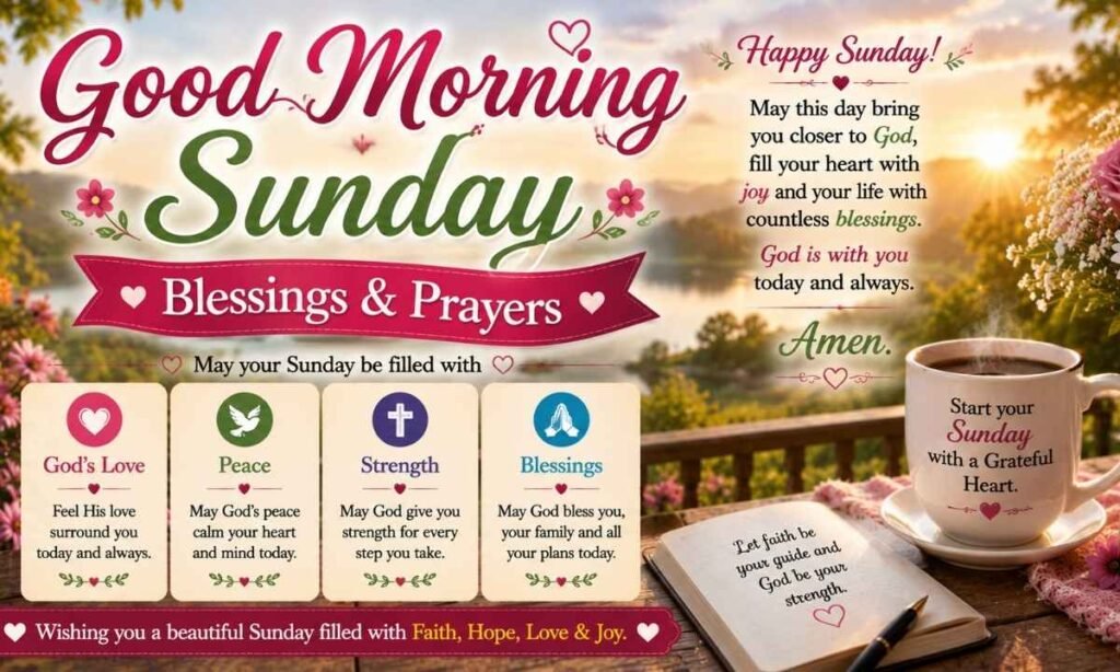 Good morning Sunday blessings & prayers images