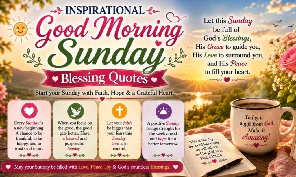 Inspirational Good Morning Sunday Blessing Quotes