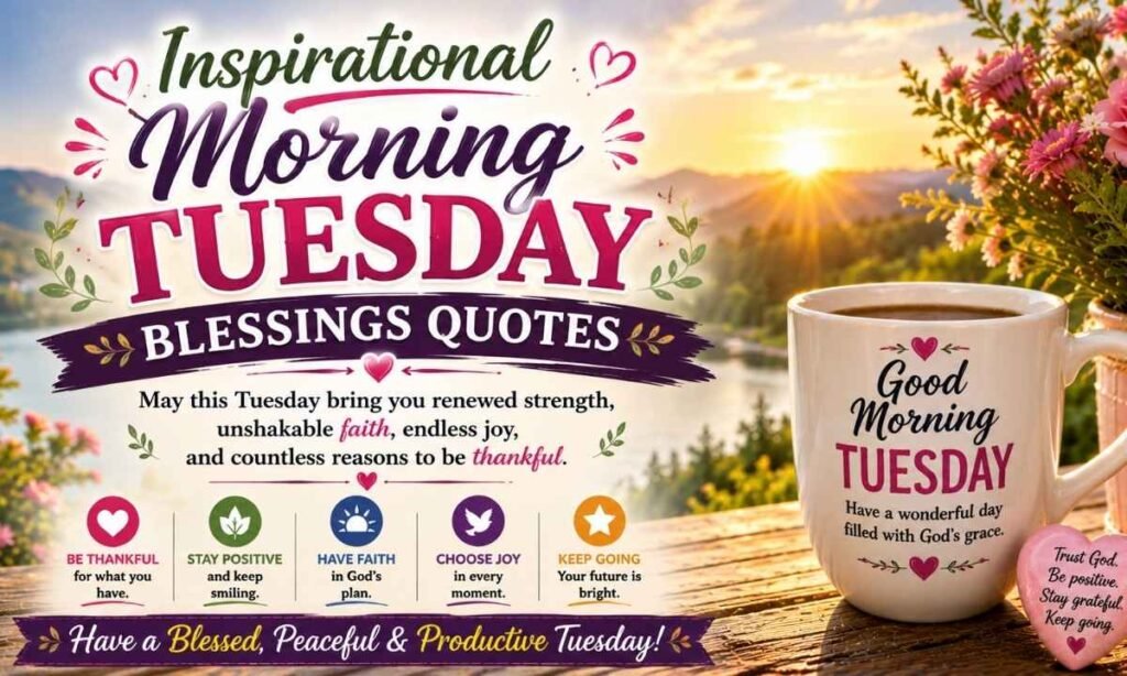 Inspirational Morning Tuesday Blessings Quotes