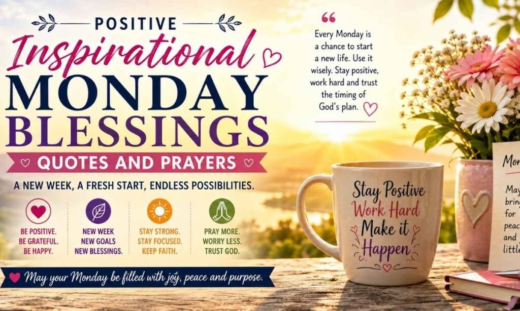 Positive Inspirational Monday Blessings Quotes and Prayers Images