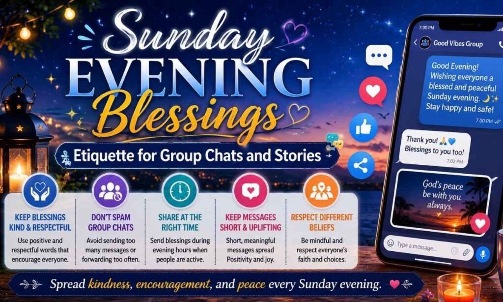 Sunday Evening Blessings Etiquette for Group Chats and Stories