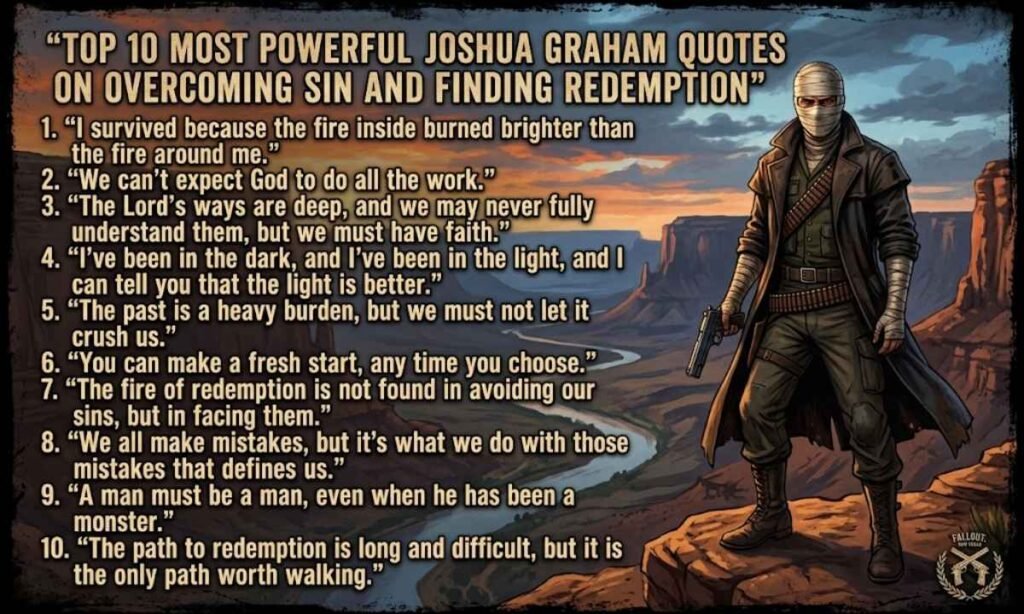 Top 10 Most Powerful Joshua Graham Quotes on Overcoming Sin and Finding Redemption