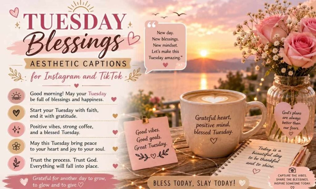 Tuesday Blessings Aesthetic Captions for Instagram and TikTok
