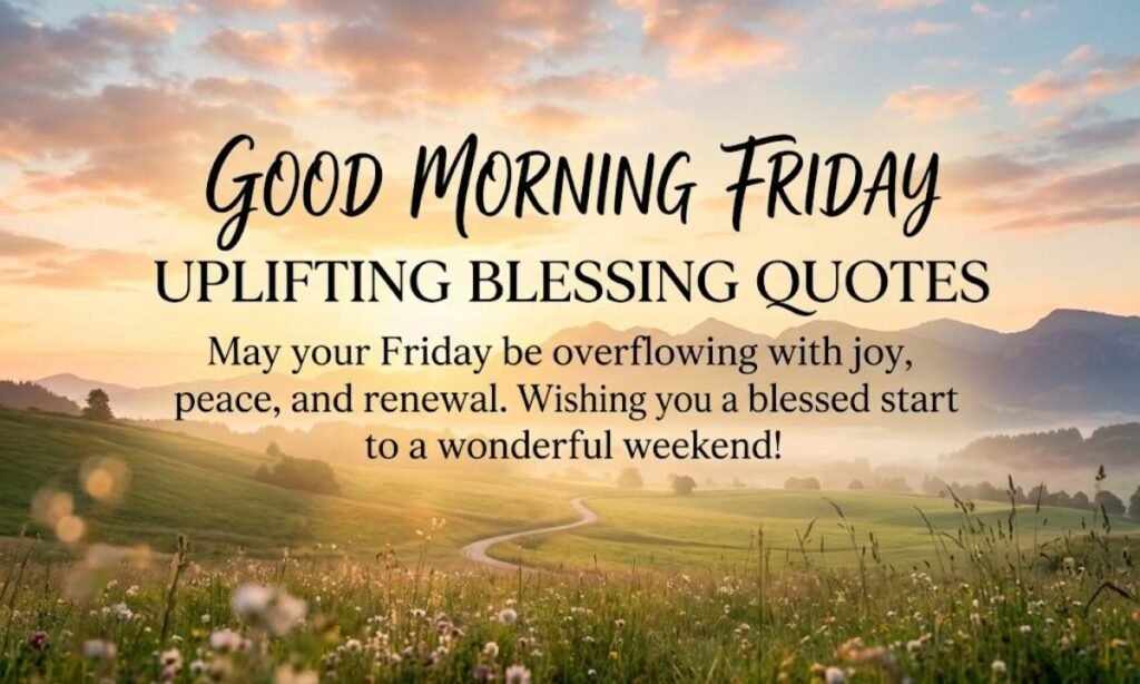 Uplifting Good Morning Friday Blessing Quotes
