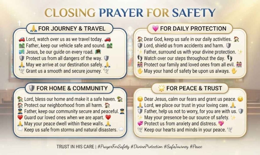Closing Prayer For Safety