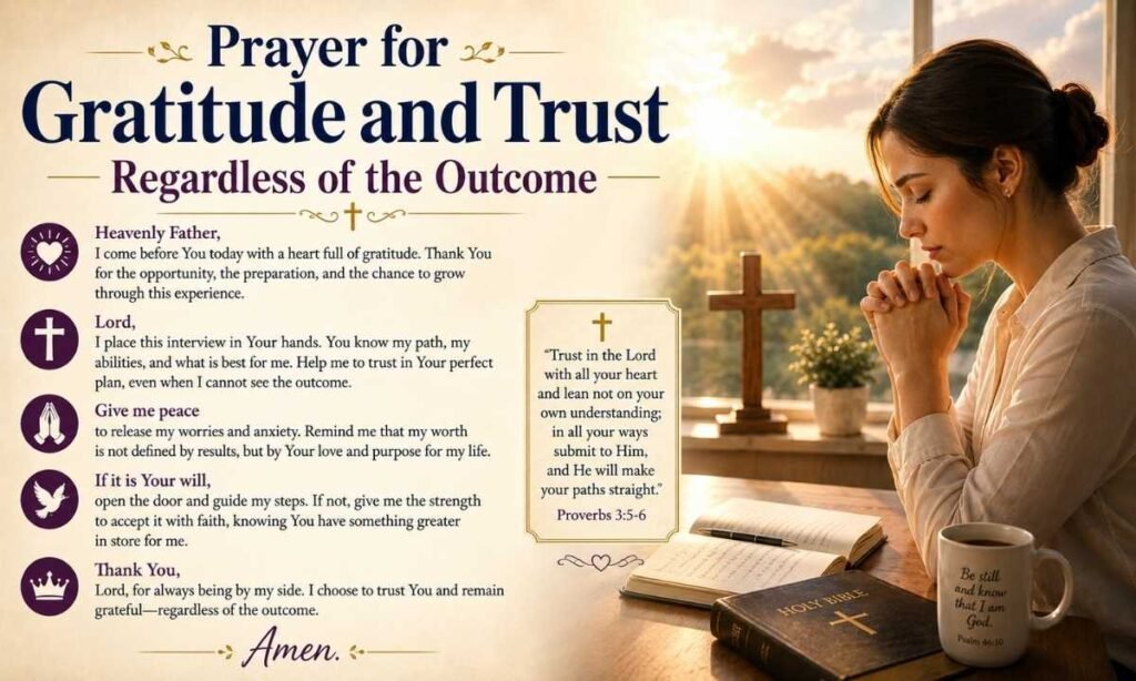 Prayer for Gratitude and Trust Regardless of the Outcome